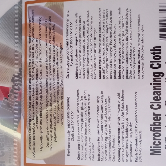 Nature's Ultimate Microfiber Cleaning Cloth - Picture 3 of 4